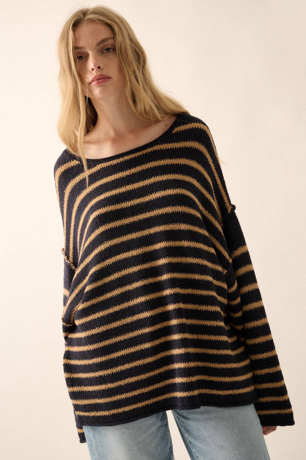 Striped Textured Sweater