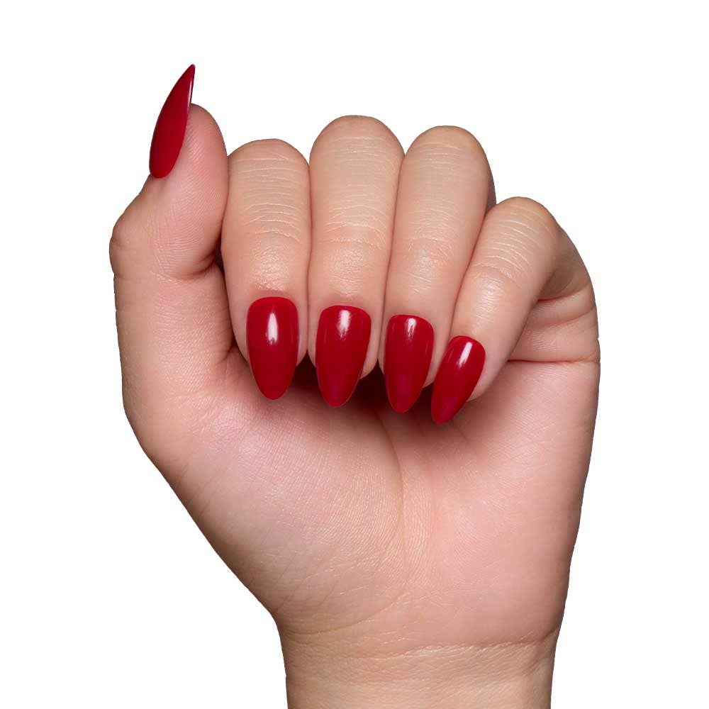 Classic Red Press-On Nails | Short Almond