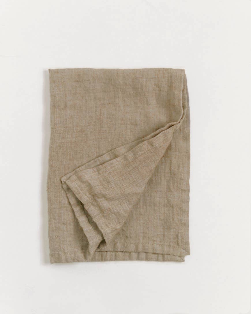 Stone Washed Linen Tea Towel