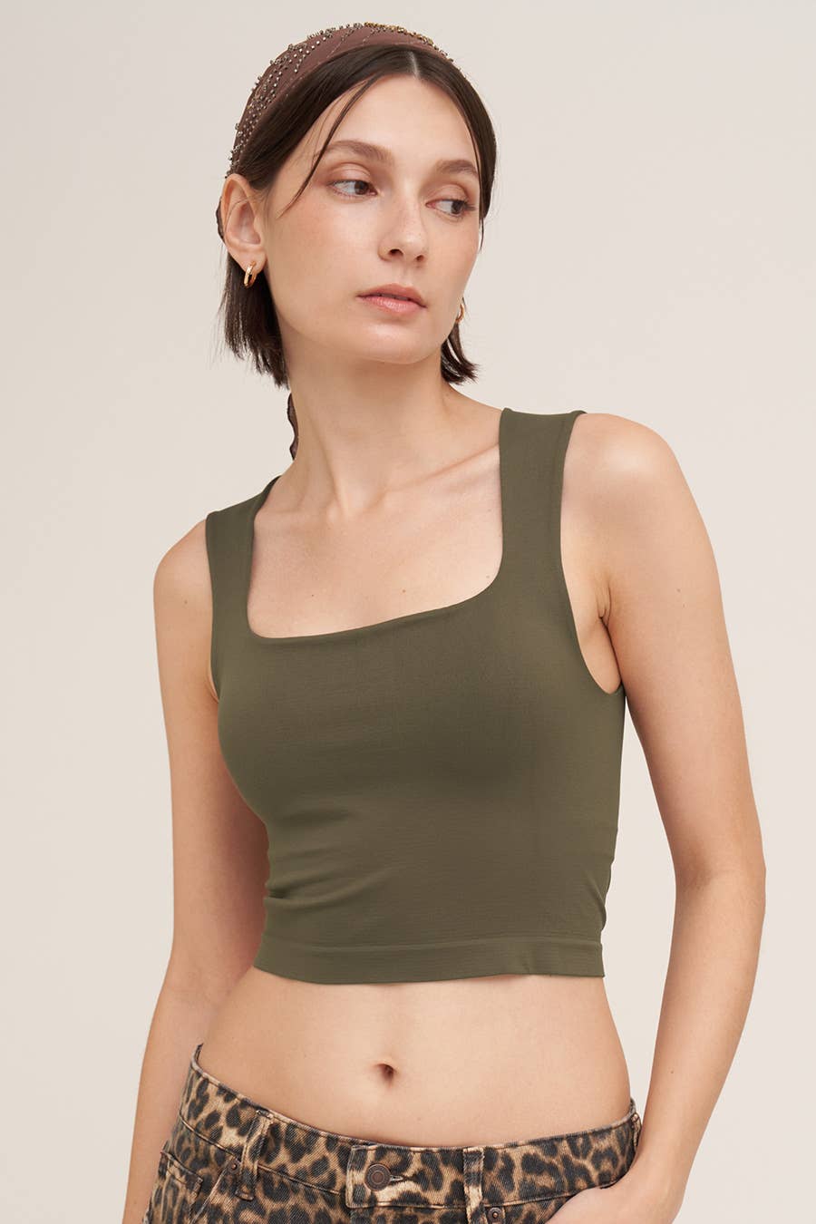 Square Neck Crop