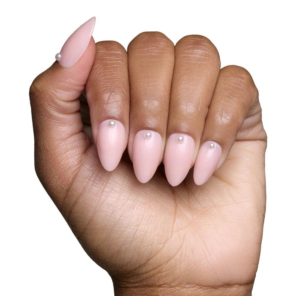 Wifey Press-On Nails | Short Almond Nude Pearl