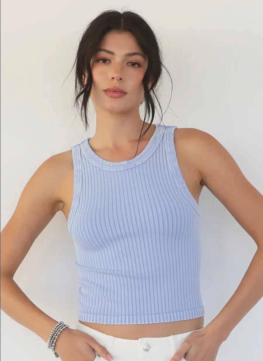 Vintage Wide Ribbed Tank Top