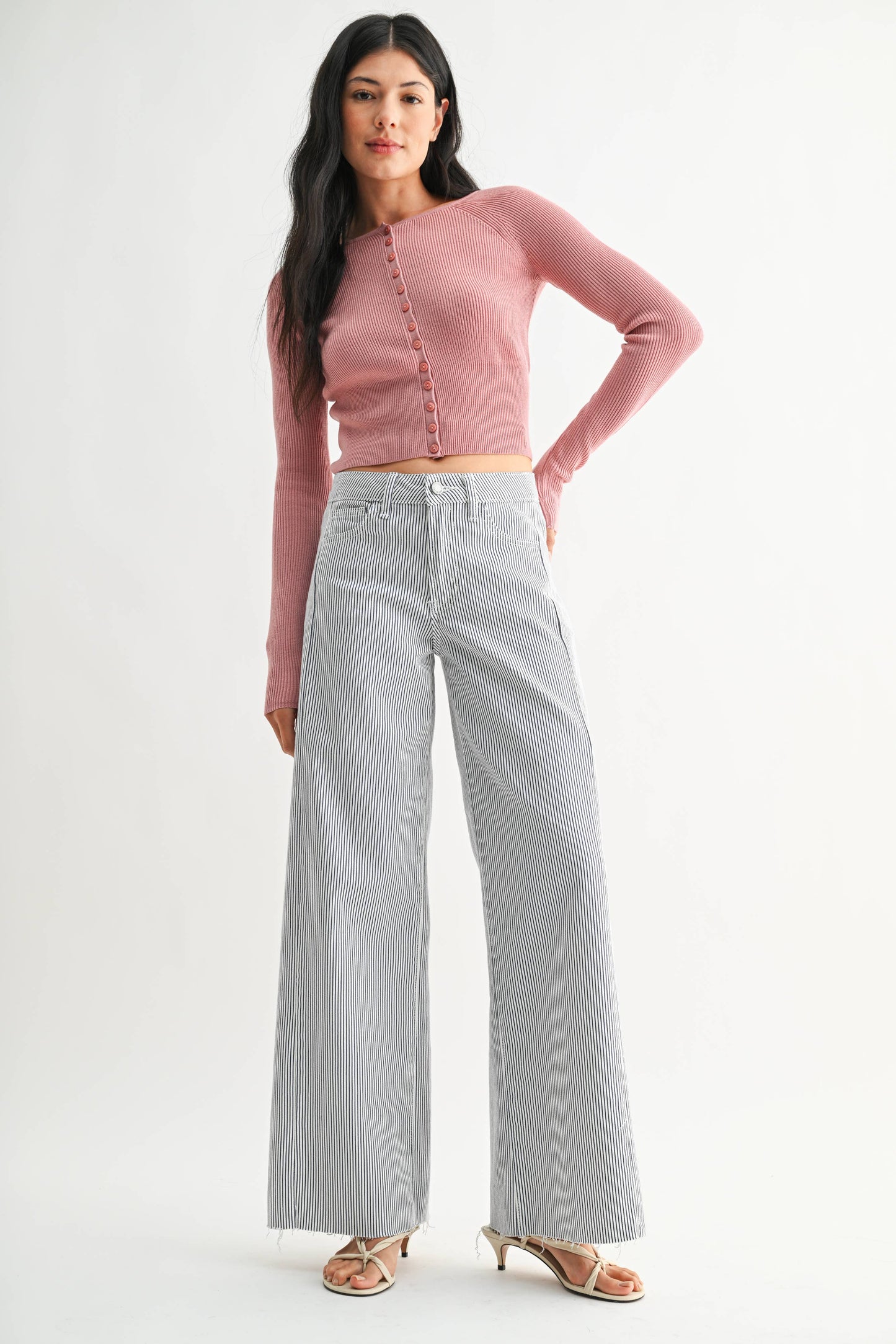 Blue + White Stripe Jean