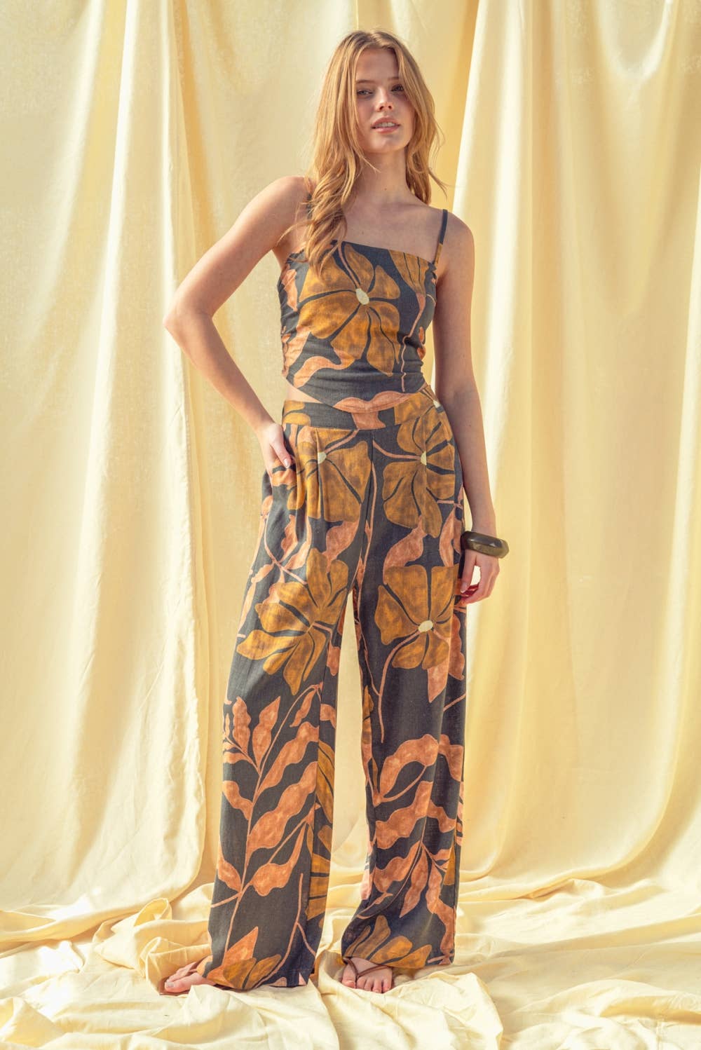 Multi Linen Pant