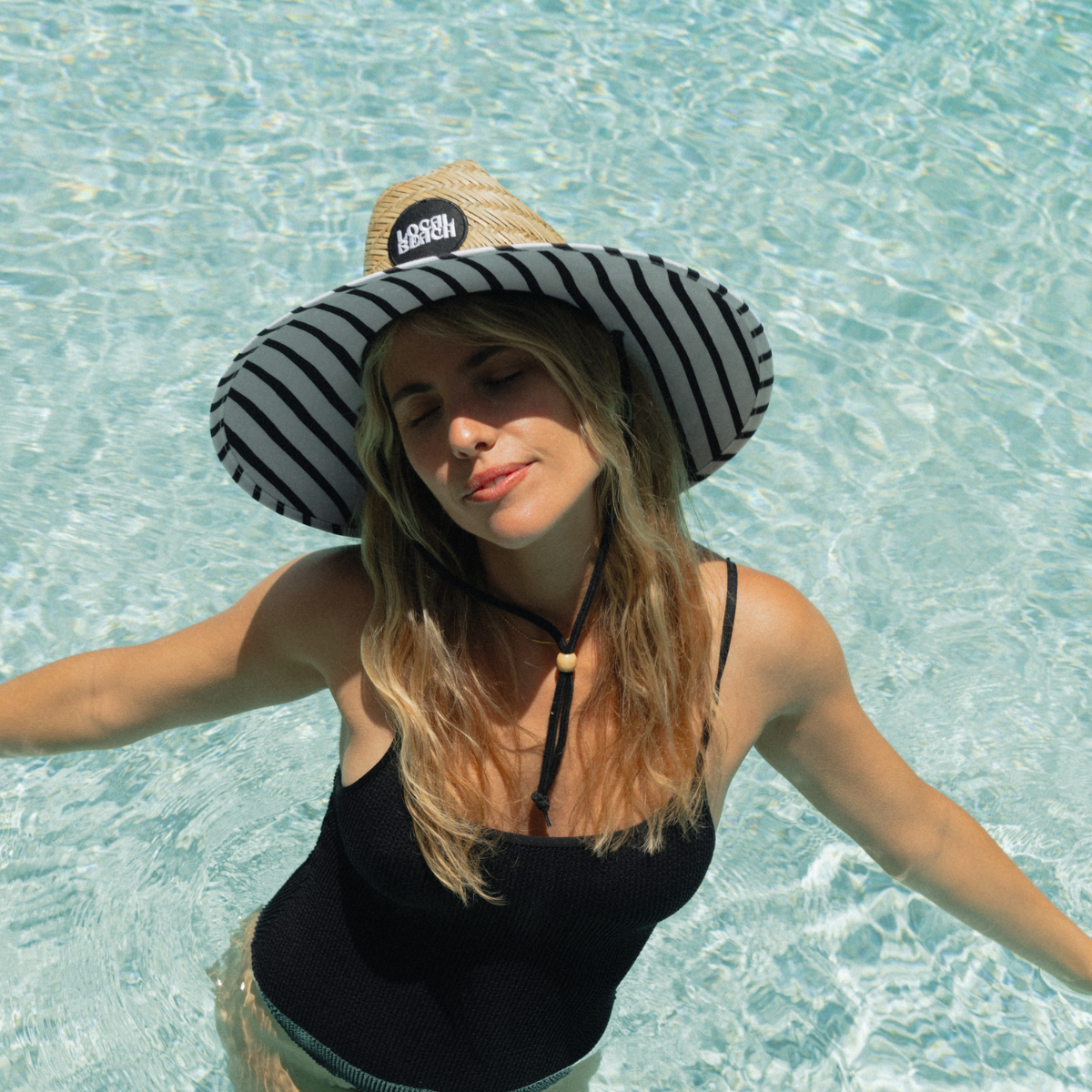 Striped Adult Lifeguard Hat