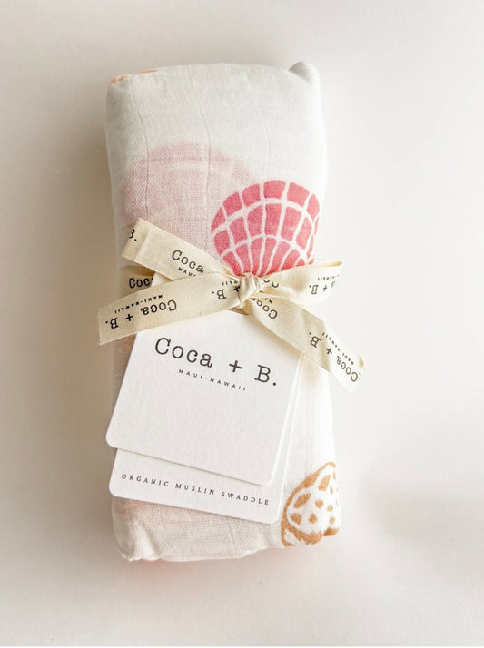 Seashell Organic Baby Swaddle