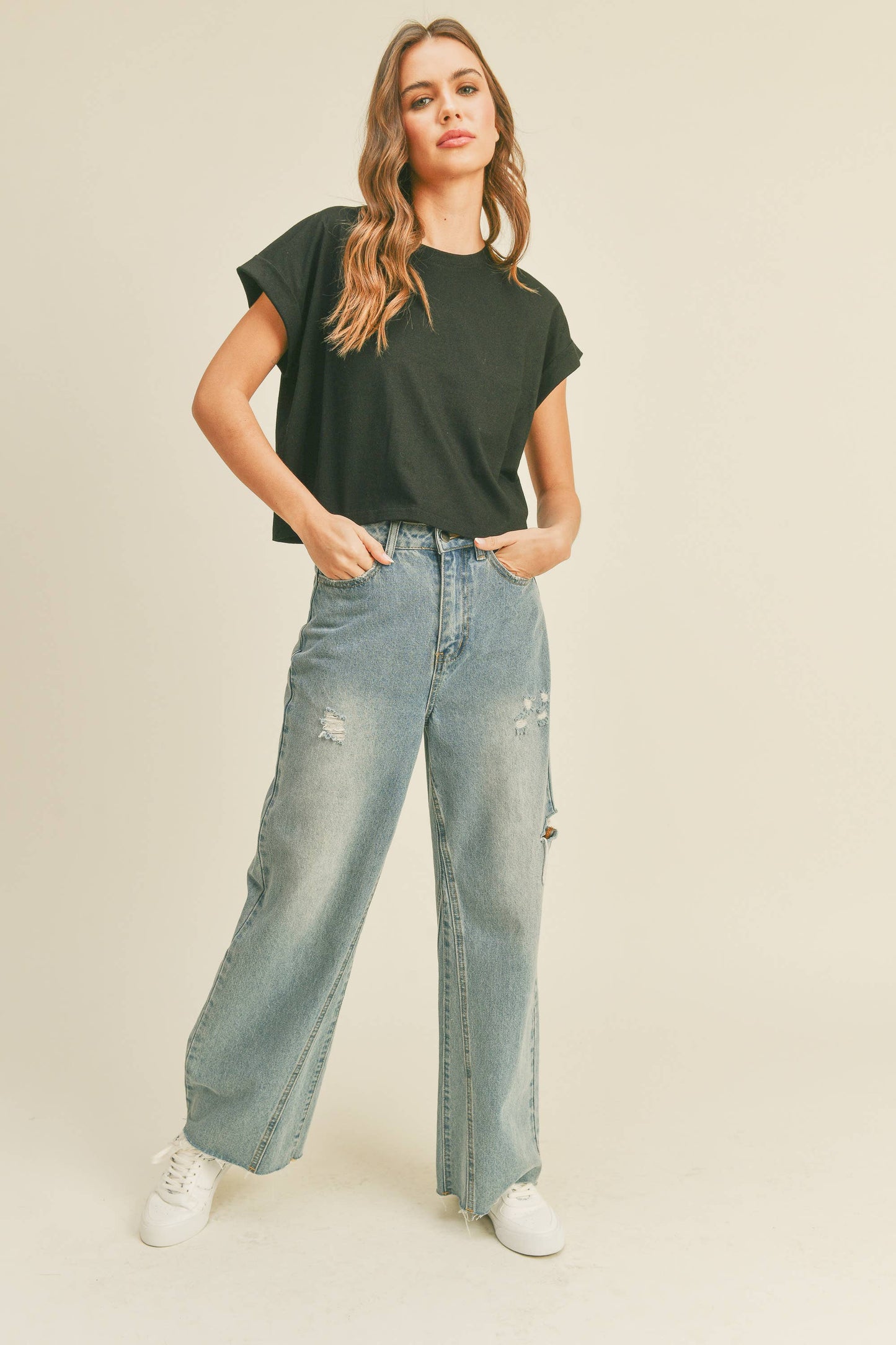 Randy Cuffed Sleeve Top