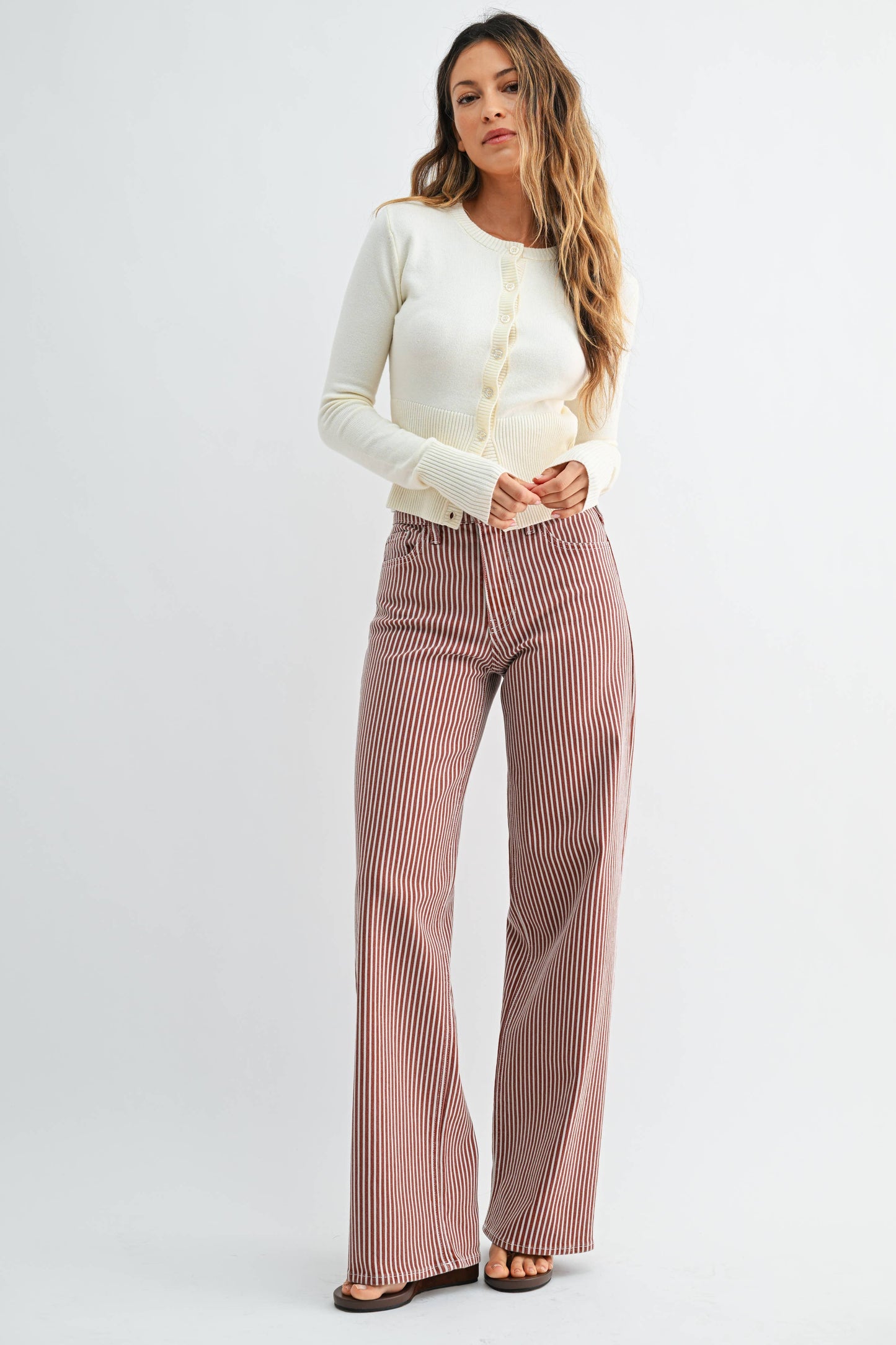 Spiced Brown Stripe Jean