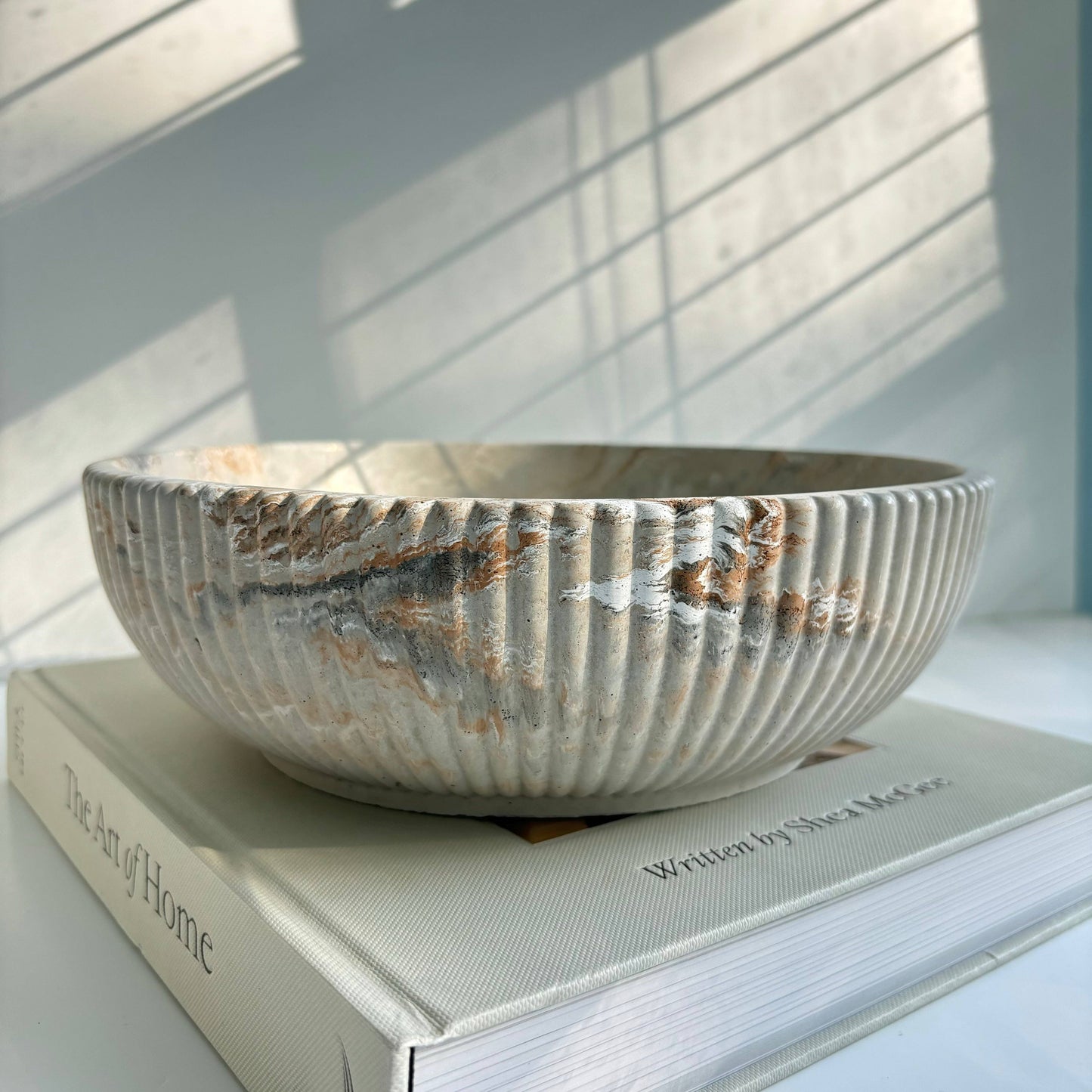 Temis Fluted Concrete Bowl