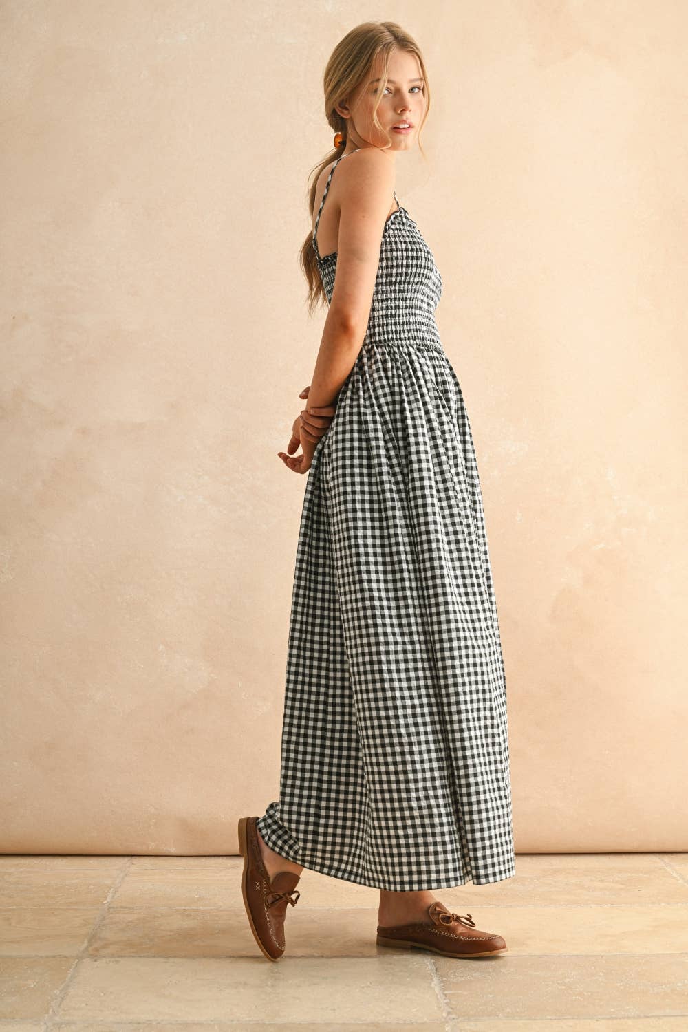 Gingham Long Dress