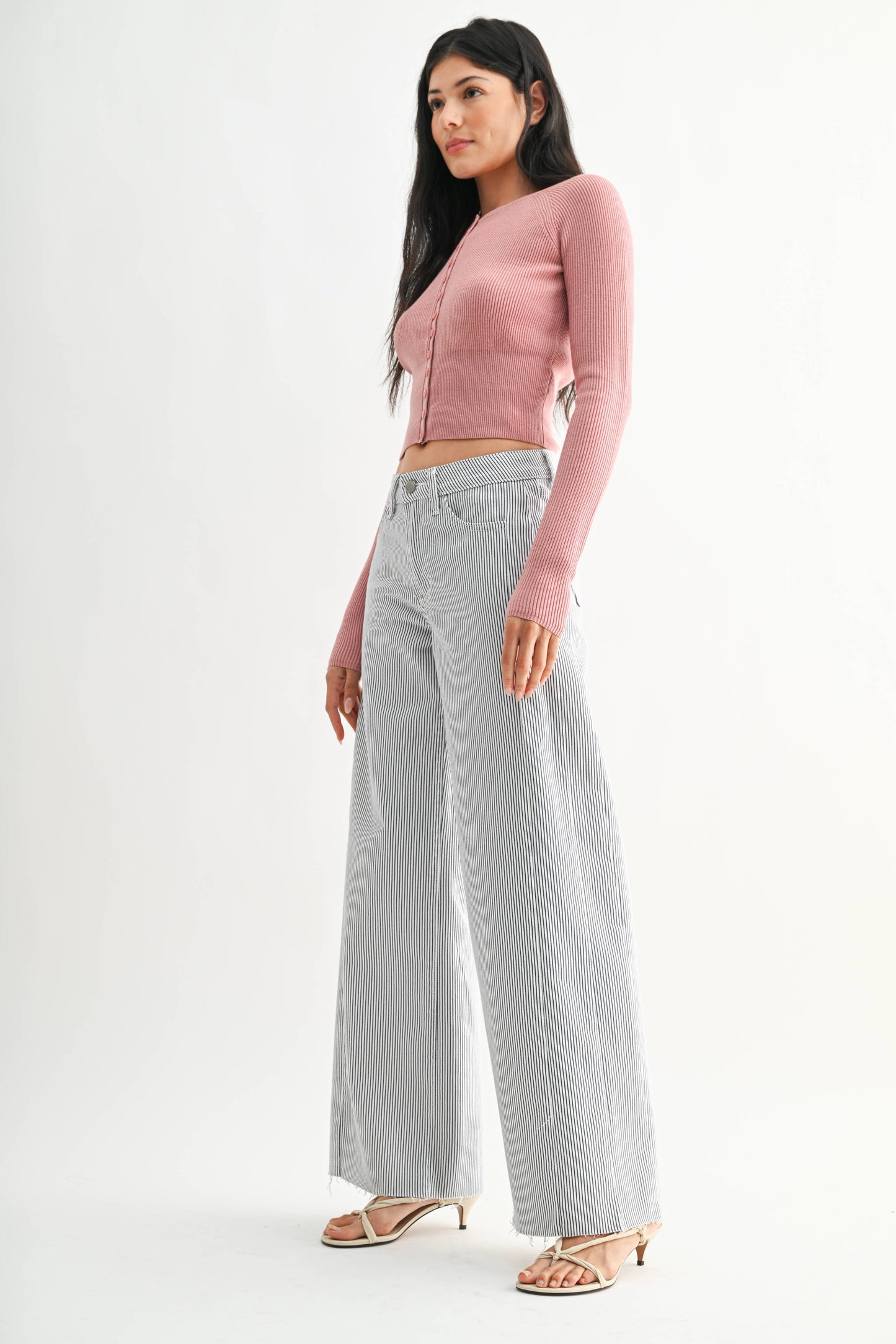 Blue + White Stripe Jean