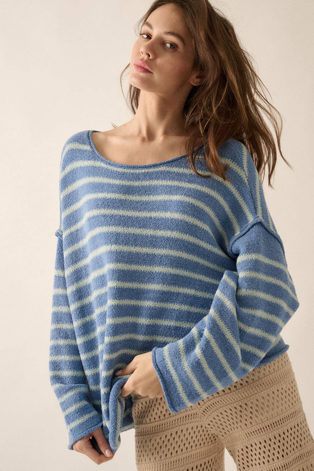 Striped Textured Sweater