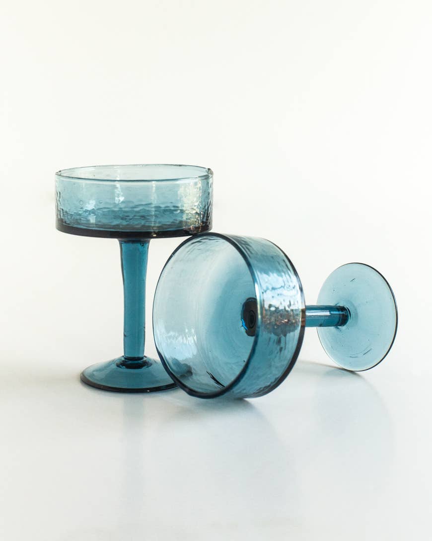Handblown Cocktail Glass Pair