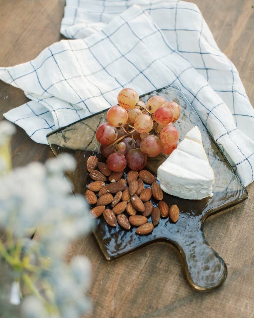 Handblown Hammered Glass Serving Board