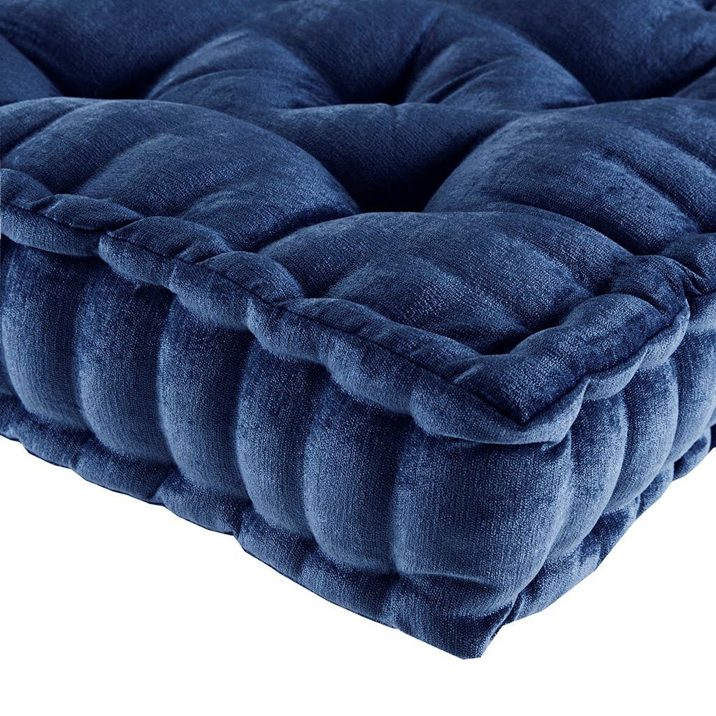 Square Floor Cushion, Navy Blue