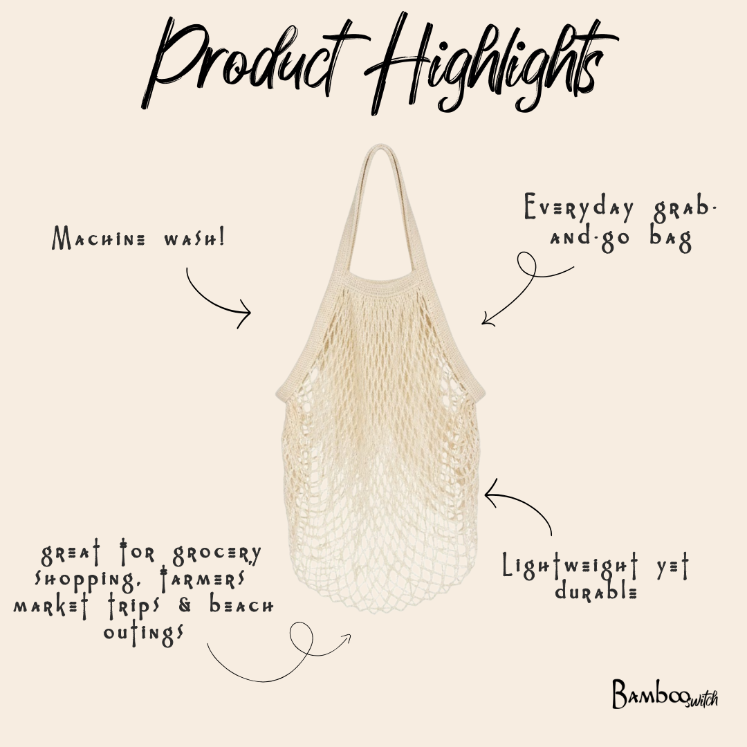 Organic Cotton Net Beach Bag
