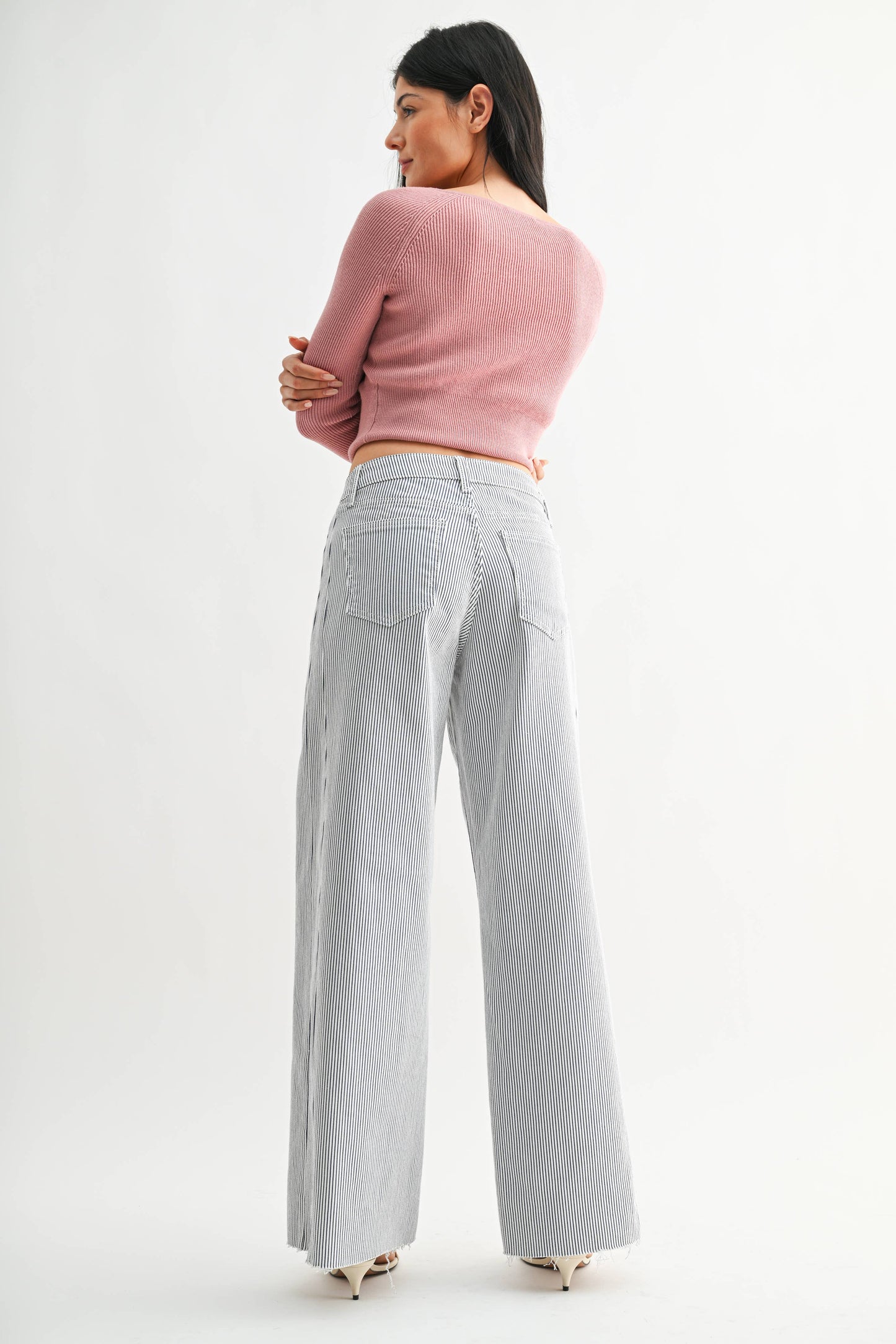 Blue + White Stripe Jean