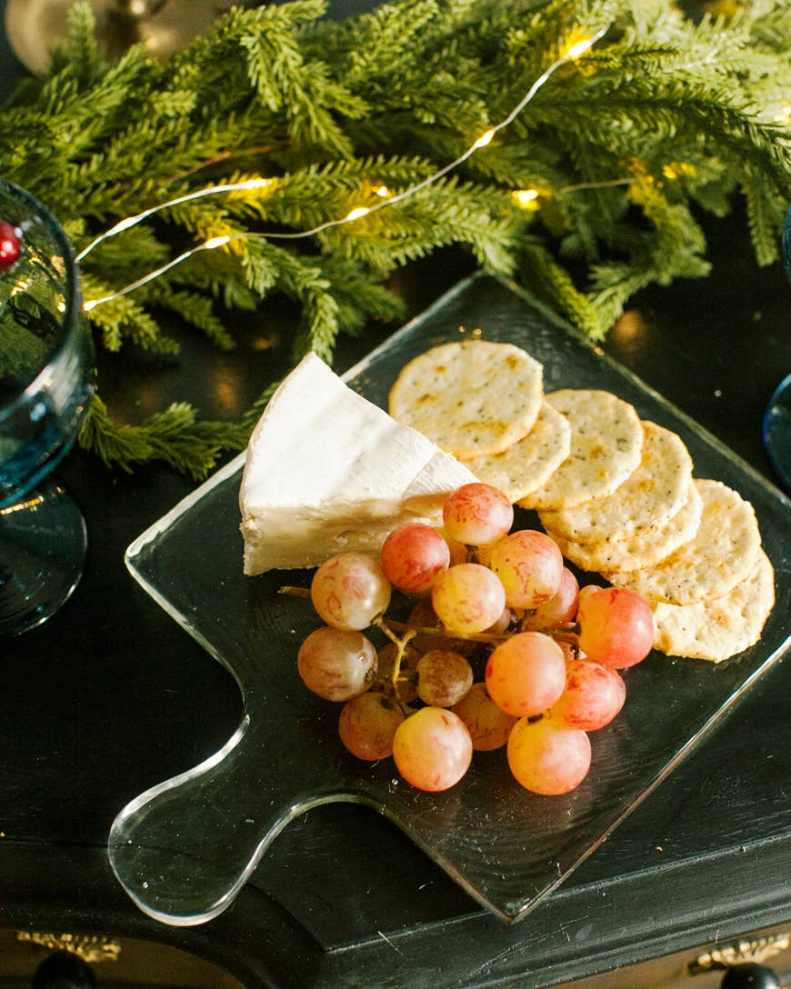 Handblown Hammered Glass Serving Board