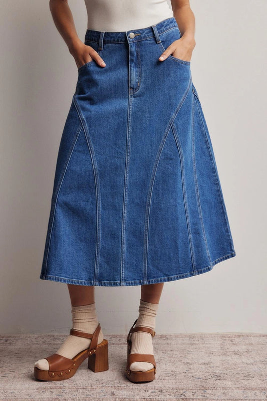 A-Line Denim Skirt