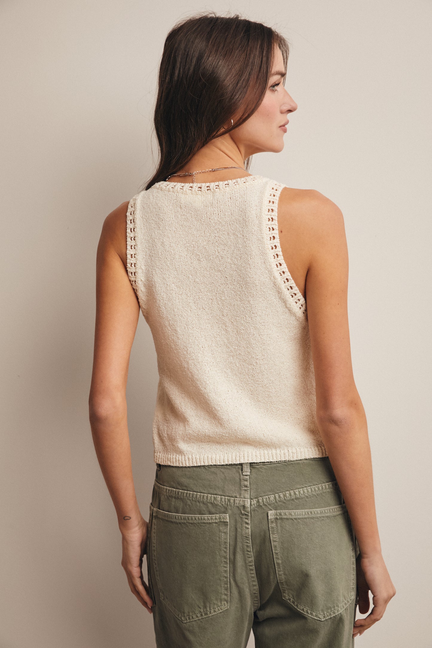 Open Knit Sleeveless Top