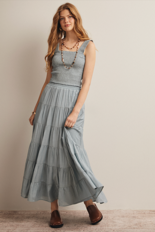 Tiered Maxi Skirt