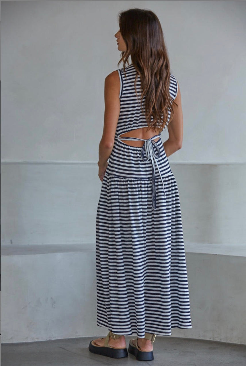 Rivia Striped Sleeveless Dress