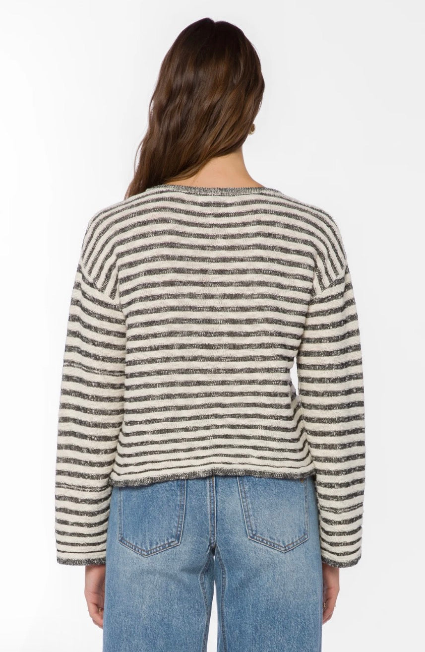 Parker Black Striped Sweater