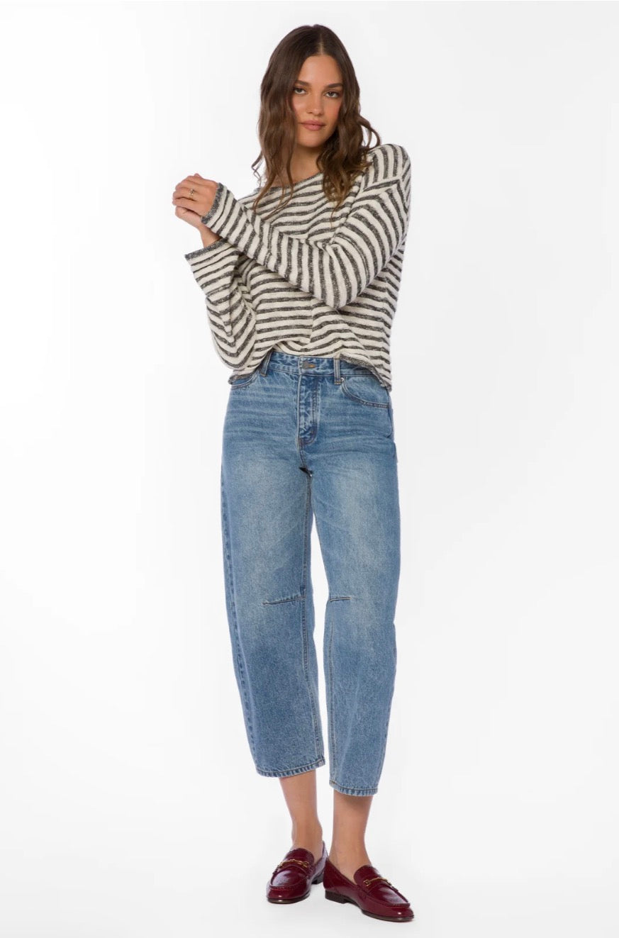 Parker Black Striped Sweater