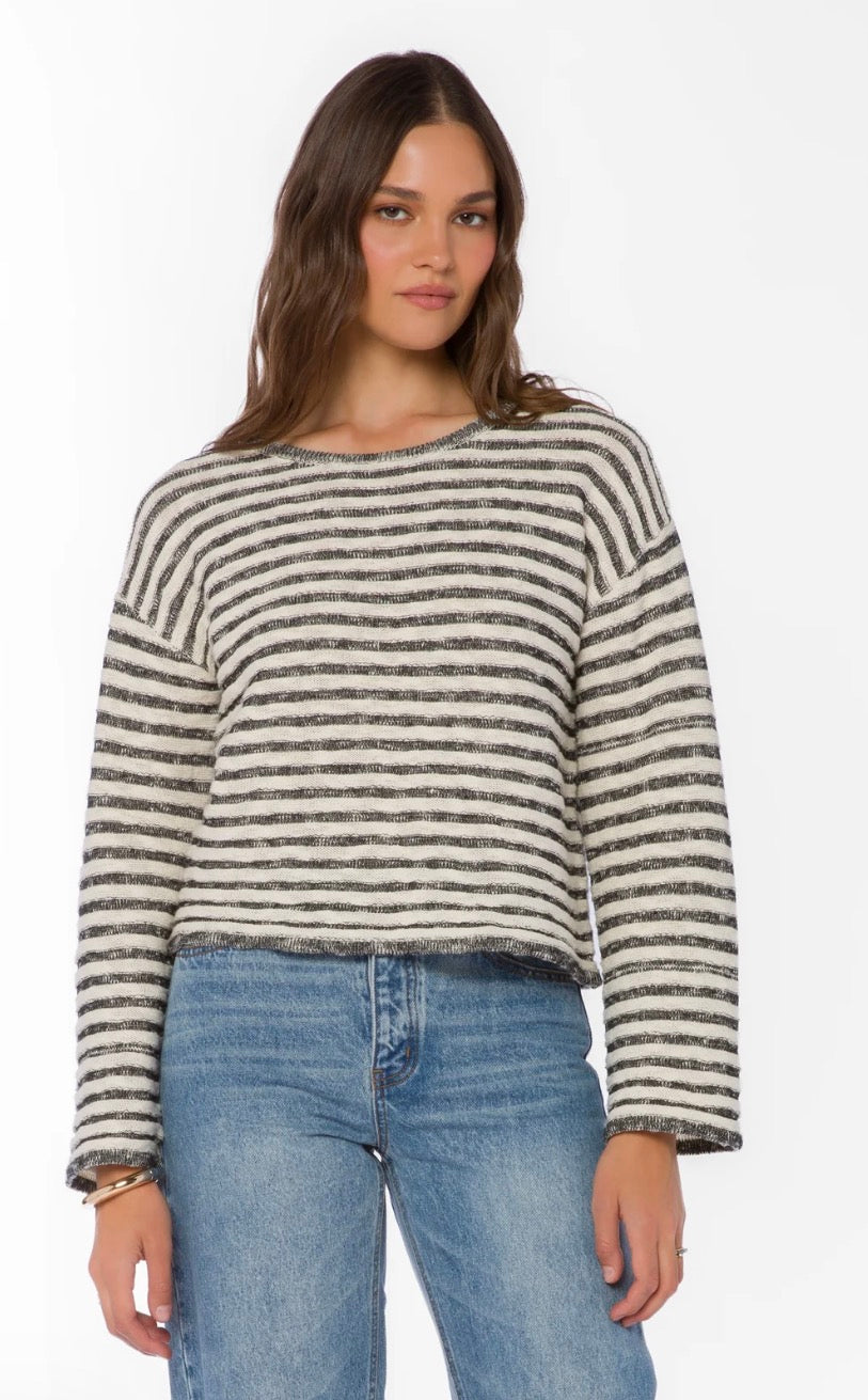 Parker Black Striped Sweater