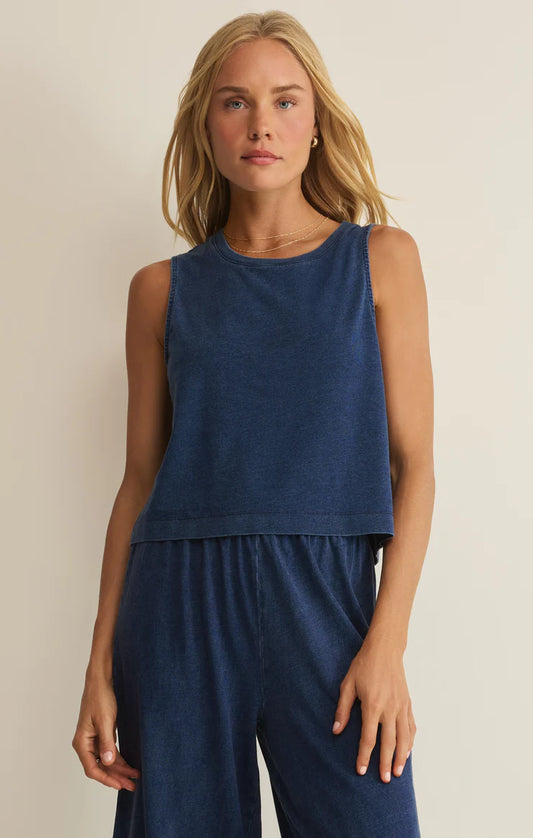 Sloan Jersey Denim Muscle Tank