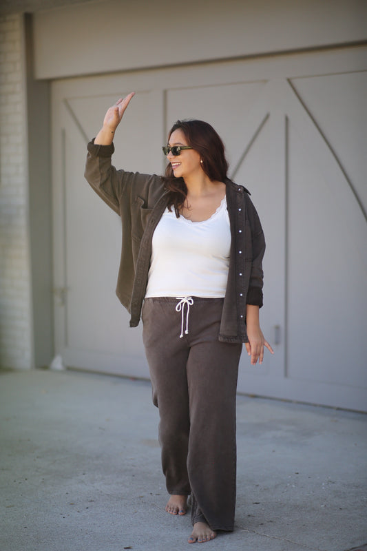 All Day Knit Jacket- Dark Chocolate