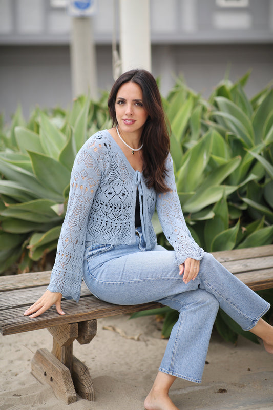 Crochet Tie Cardigan
