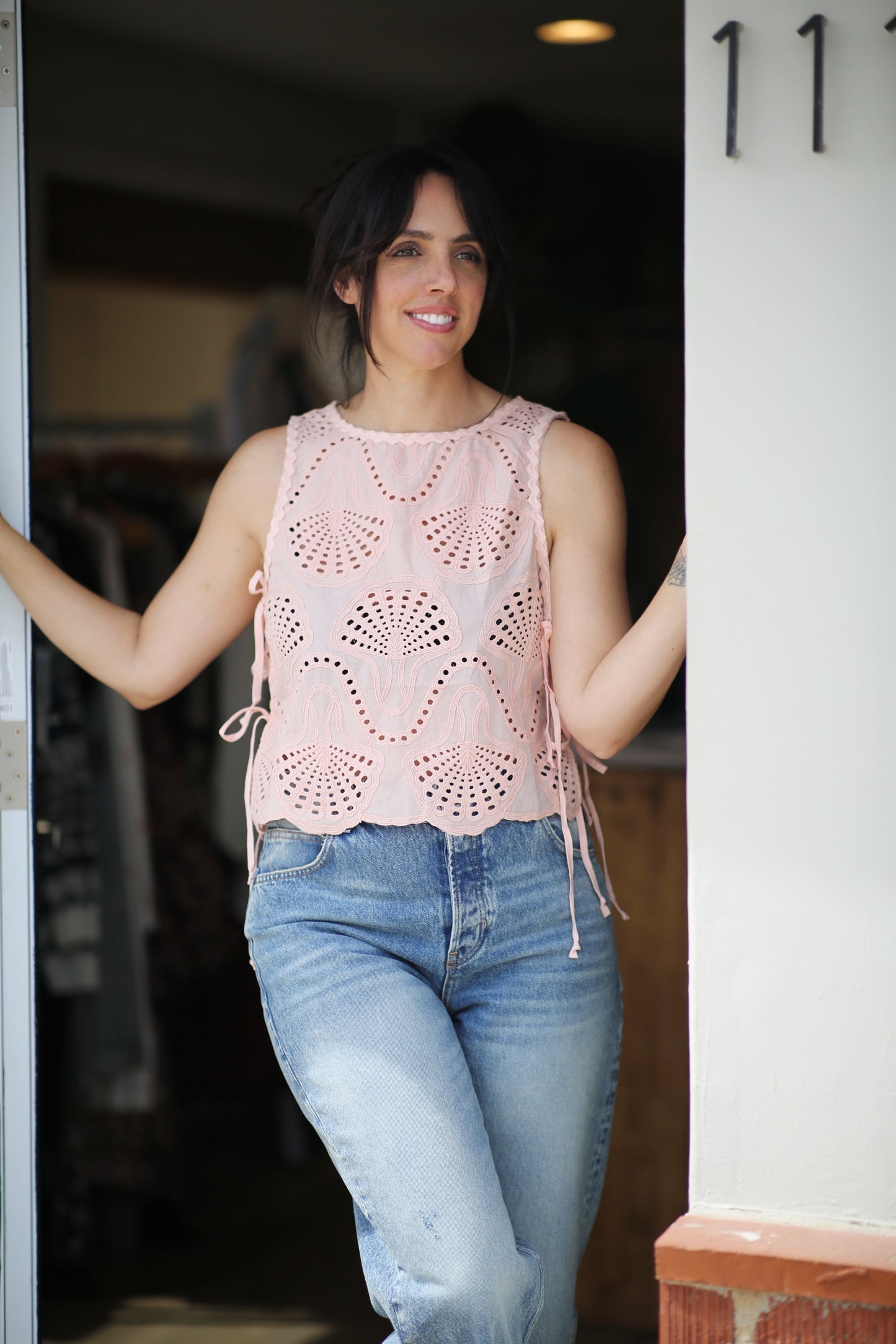 Lowen Eyelet Top