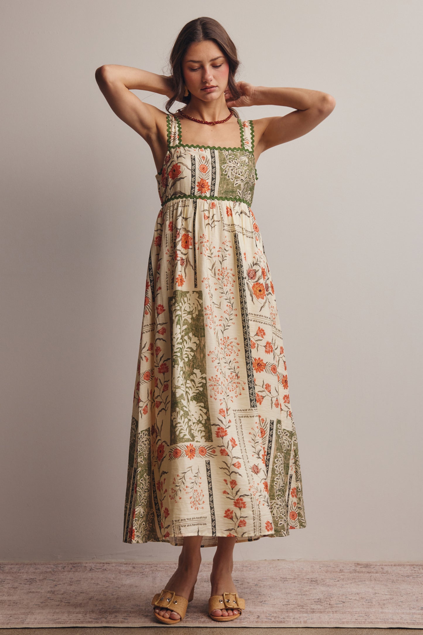 Patchwork Floral Dress