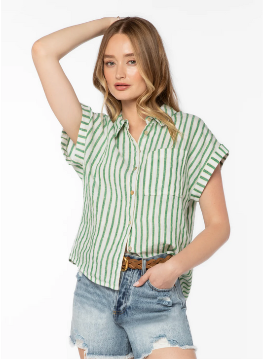 Kirsty Green Stripe Shirt
