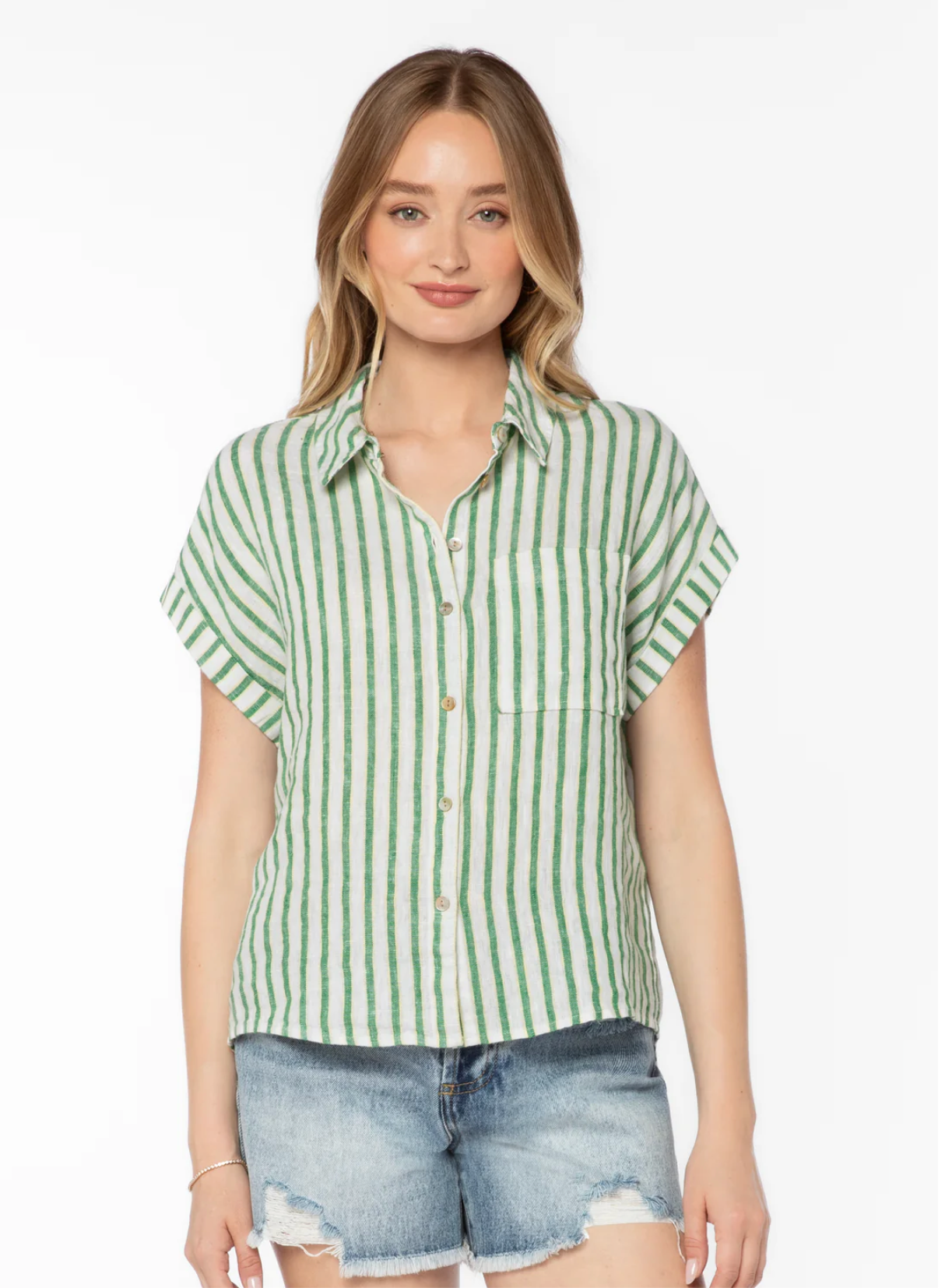 Kirsty Green Stripe Shirt