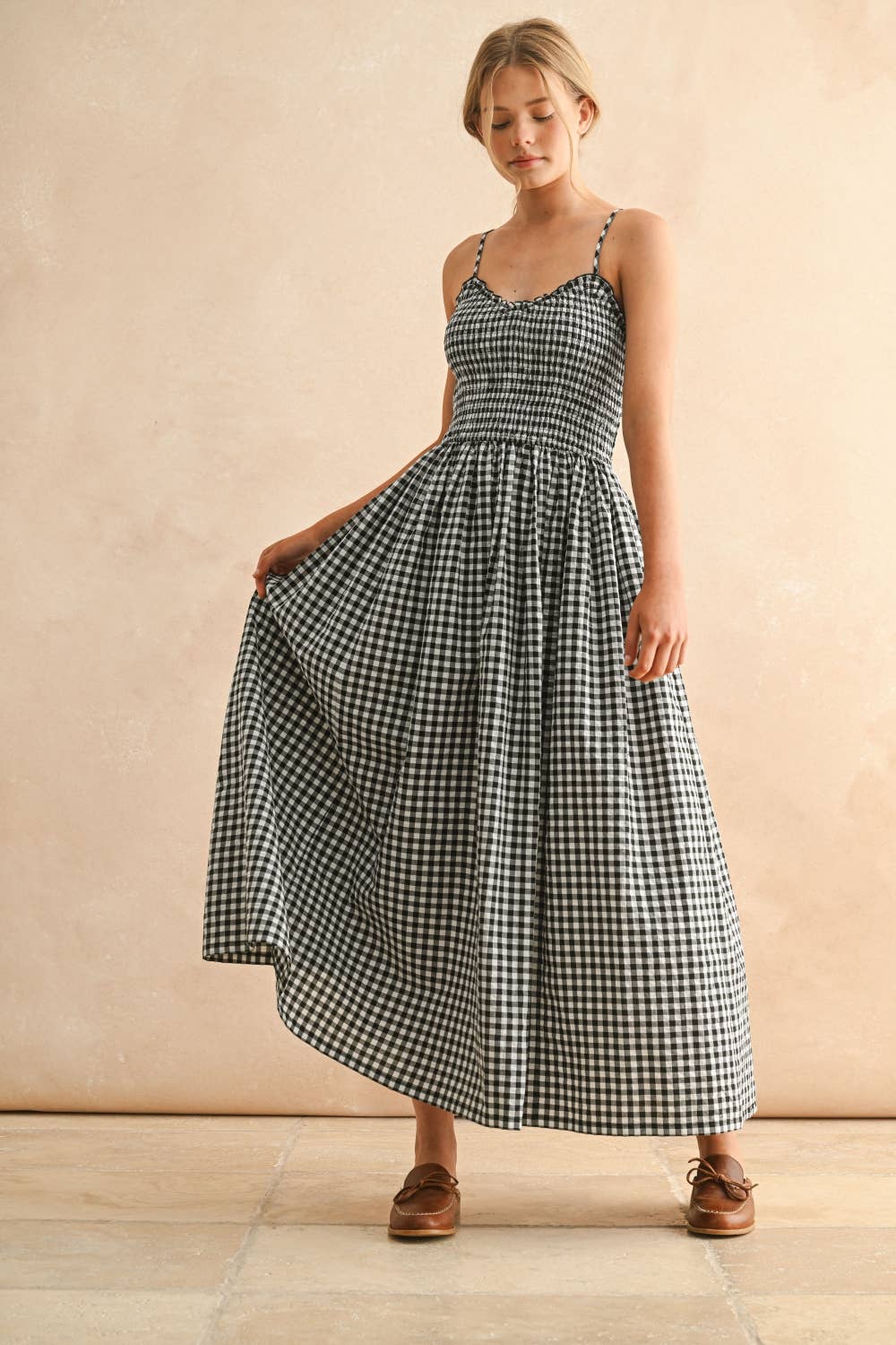 Gingham Long Dress