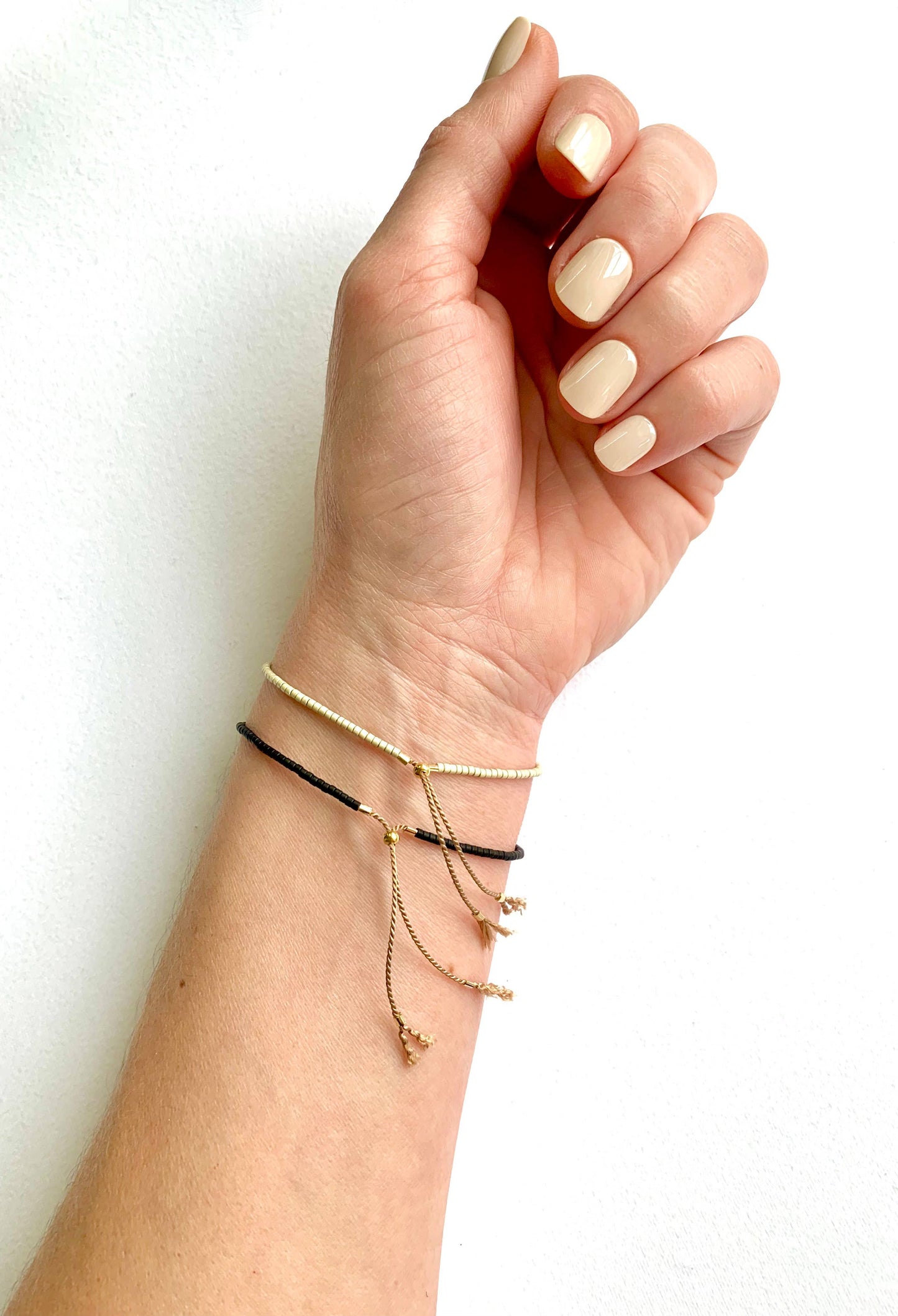 Neutral Beaded Bracelet w/ Adjustable Clasp