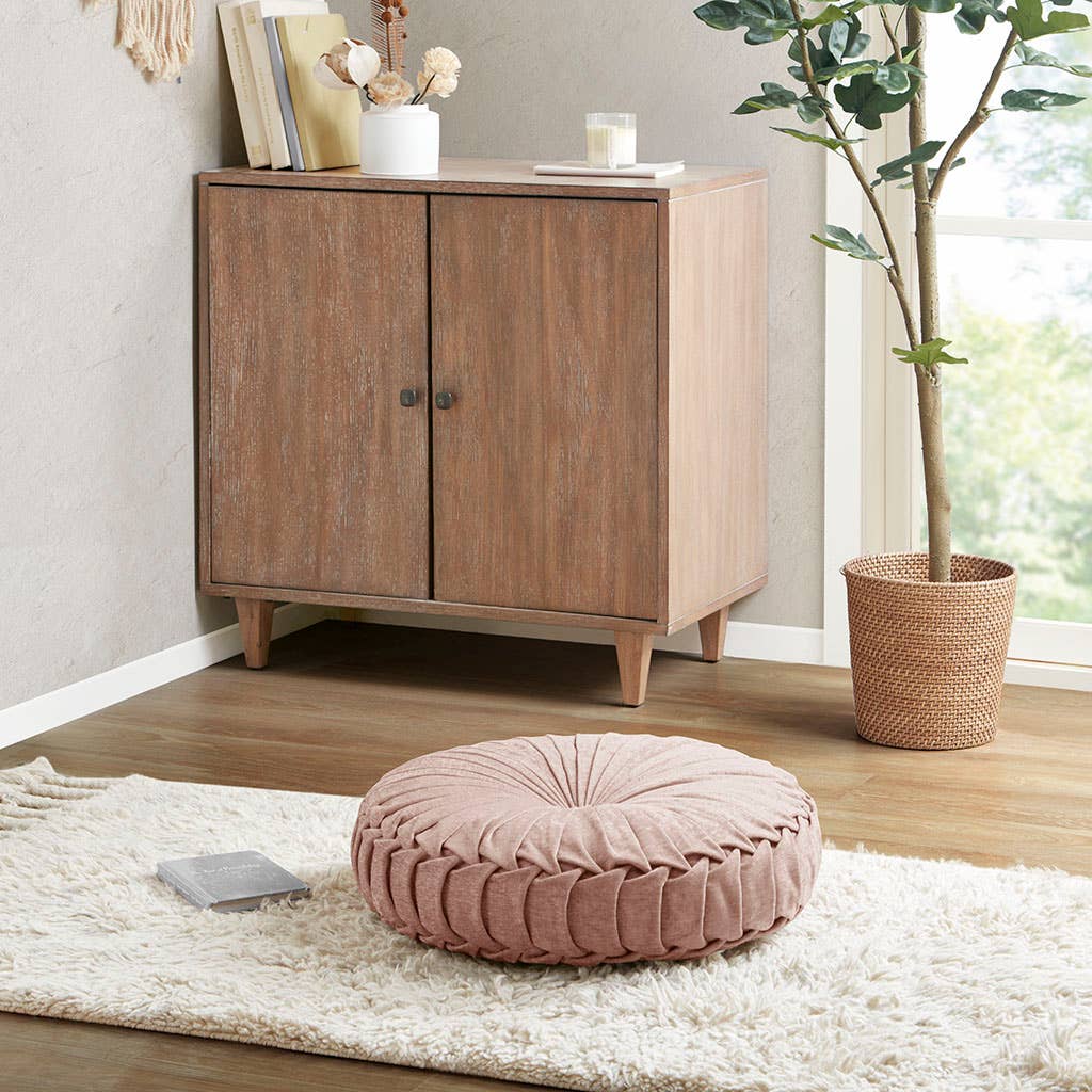 Pleated Round Floor Cushion
