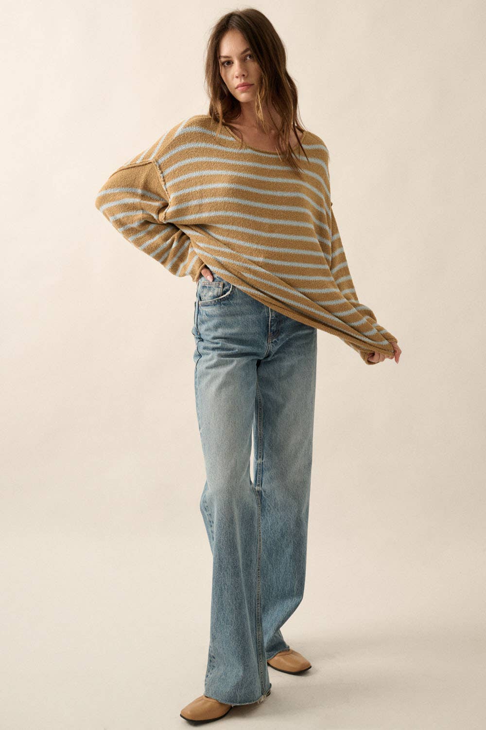 Striped Textured Sweater