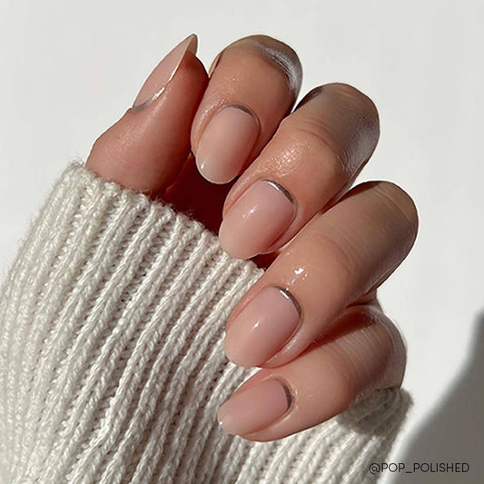 Silver Belle Press-On Nails| Silver Accent