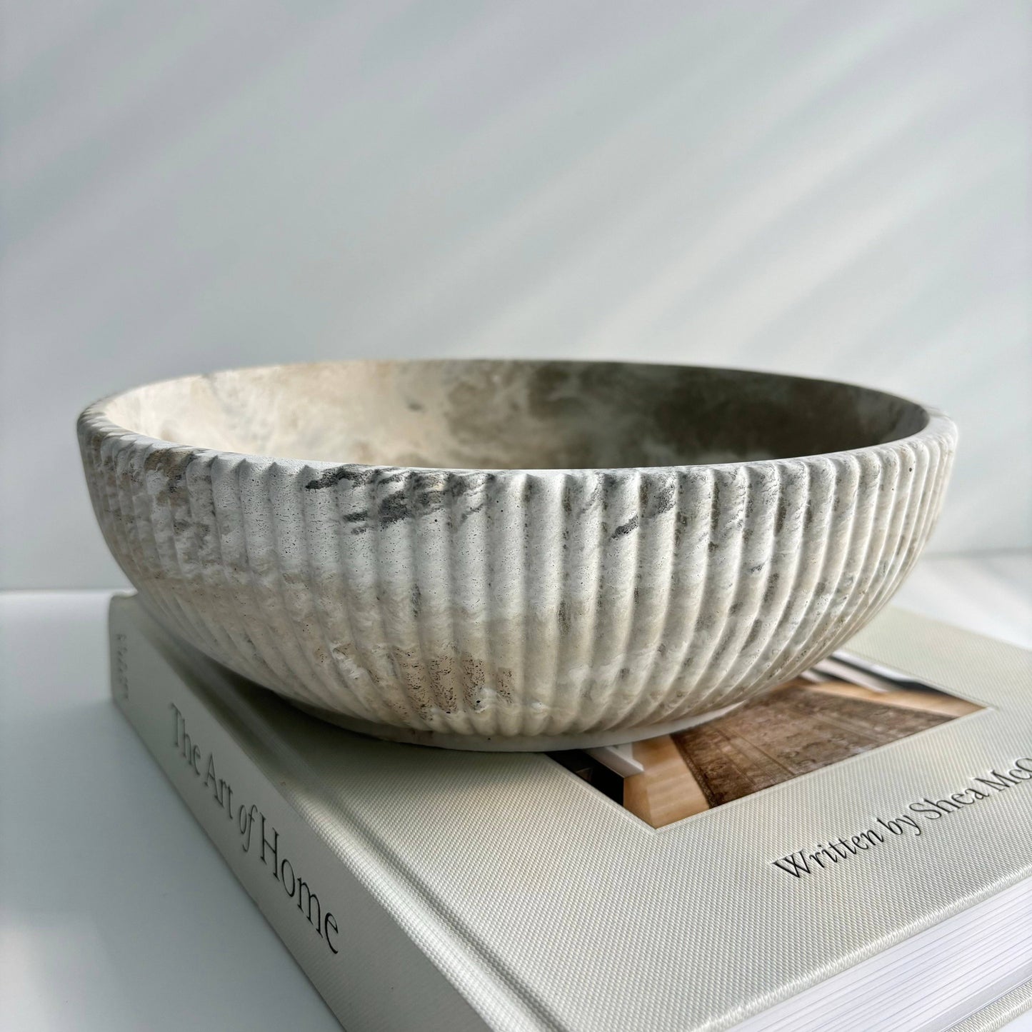 Temis Fluted Concrete Bowl