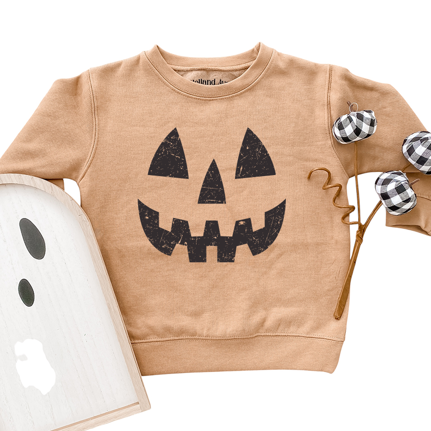Pumpkin Smiley Kids Sweatshirt