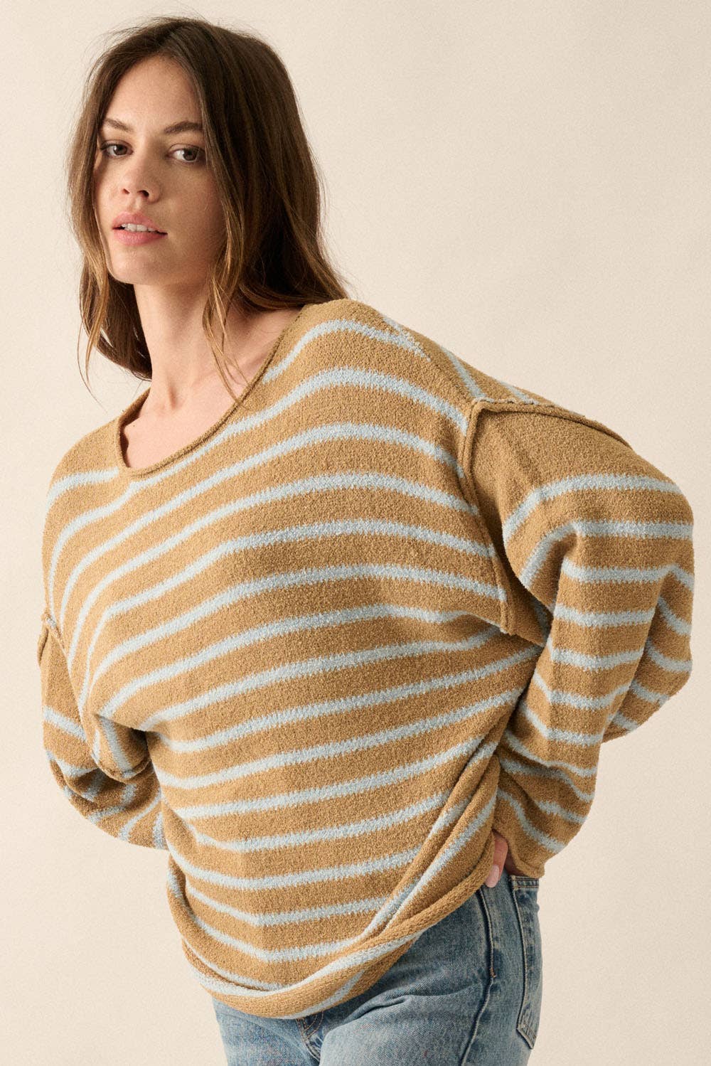 Striped Textured Sweater