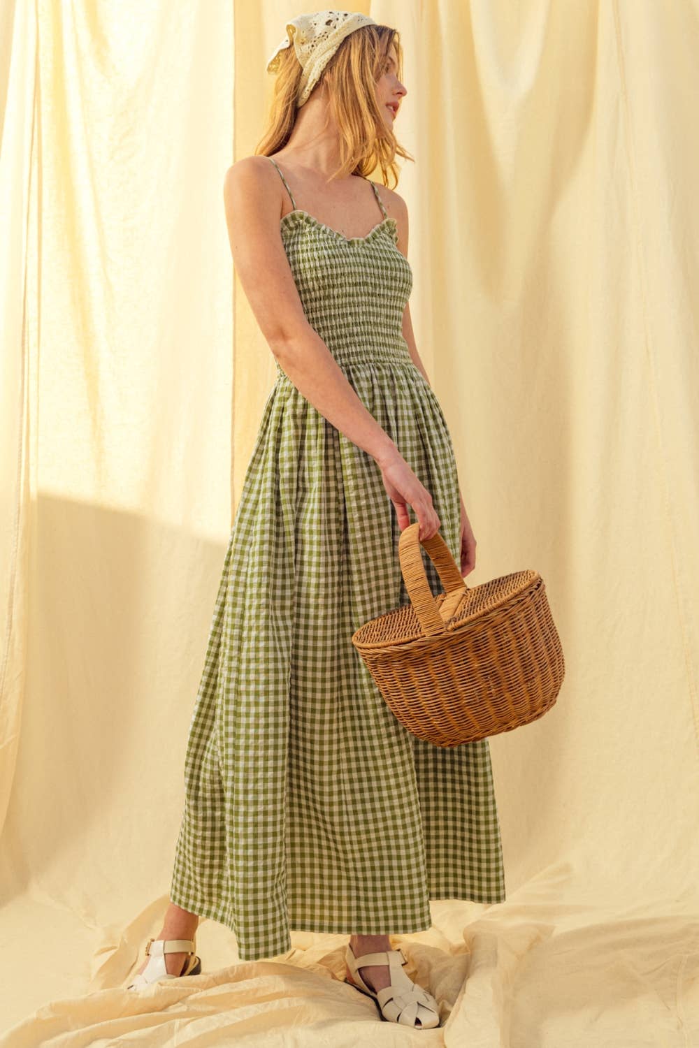 Gingham Long Dress