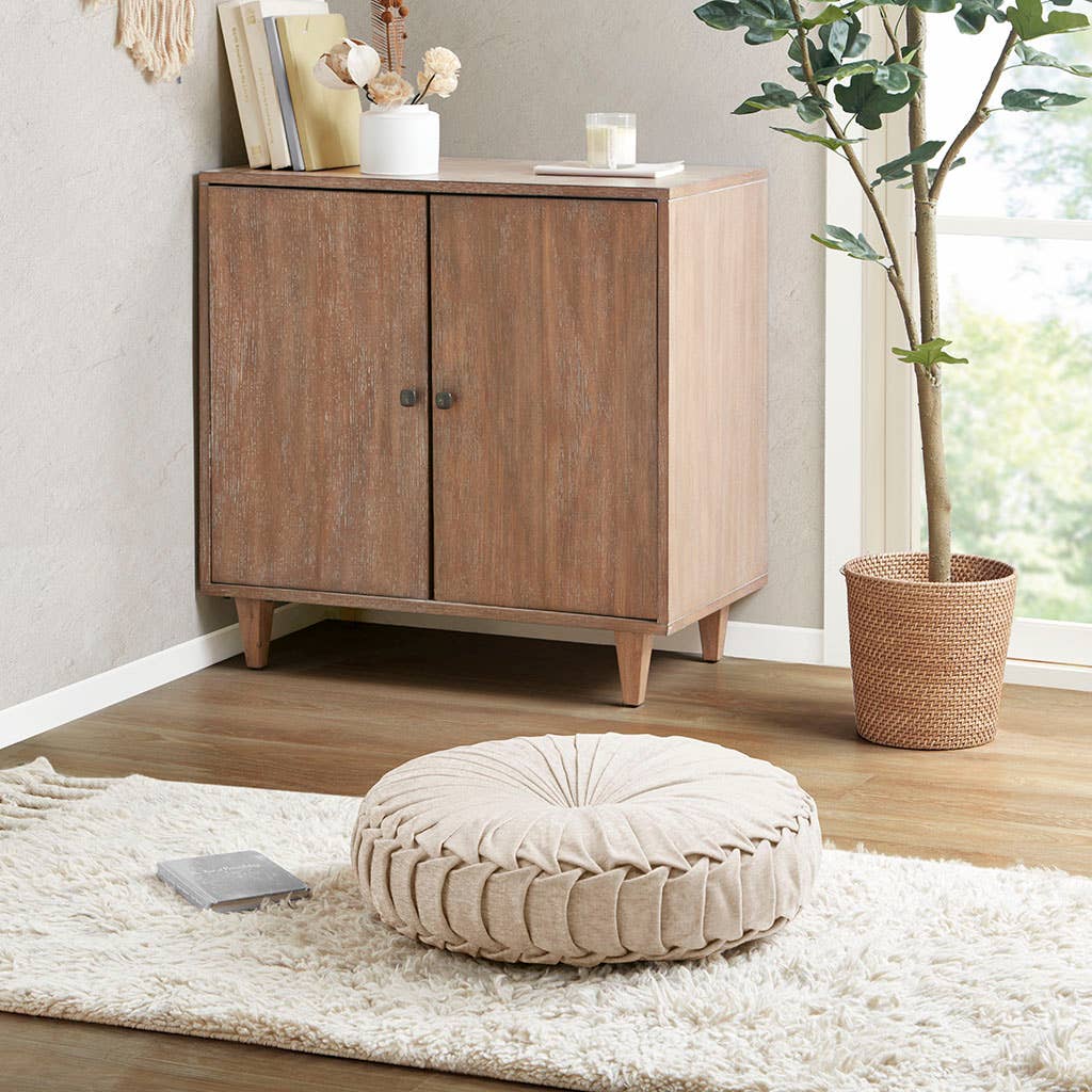 Pleated Round Floor Cushion