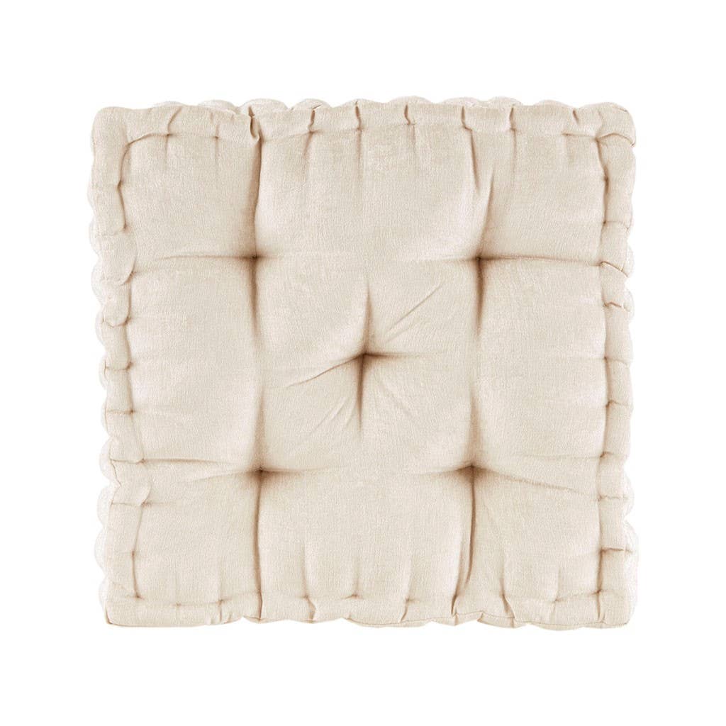 Square Floor Cushion, Ivory