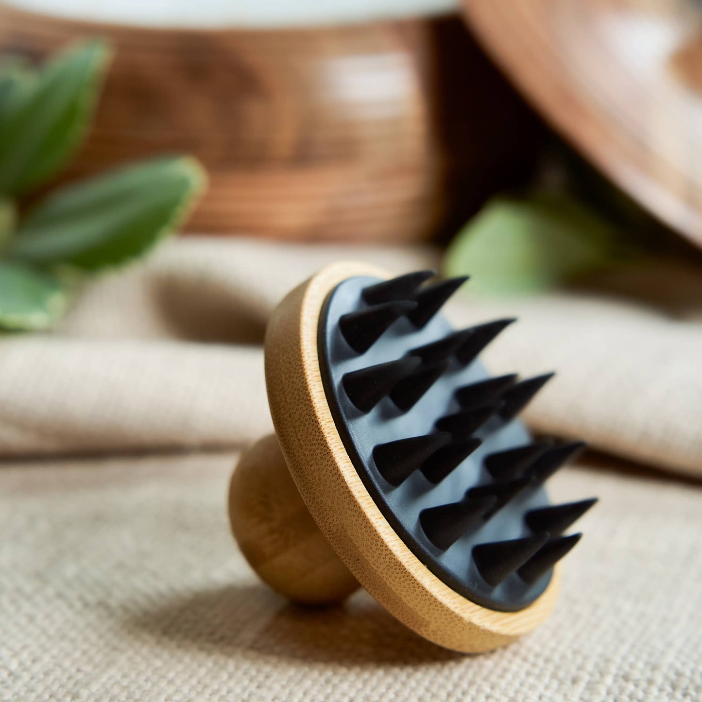 Bamboo + Silicone Scalp & Body Massager