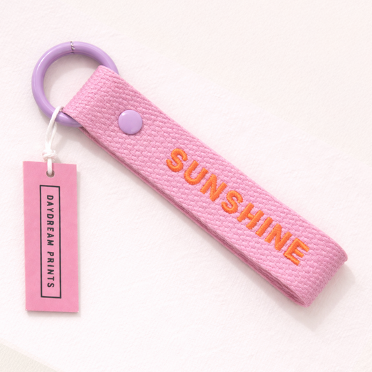 SUNSHINE Embroided Keyring 5"