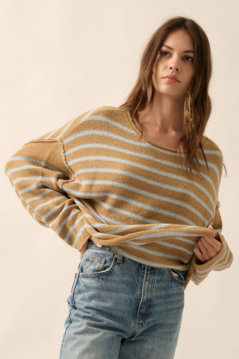 Striped Textured Sweater